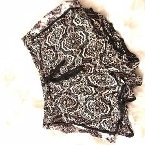 High waisted print shorts